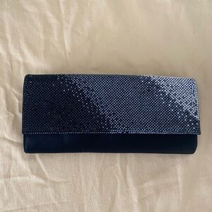Judith Leiber Elegant Vintage Black Perry Crystal Clutch Bag